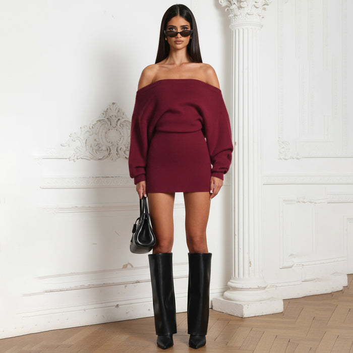 Celine Dress - Maroon