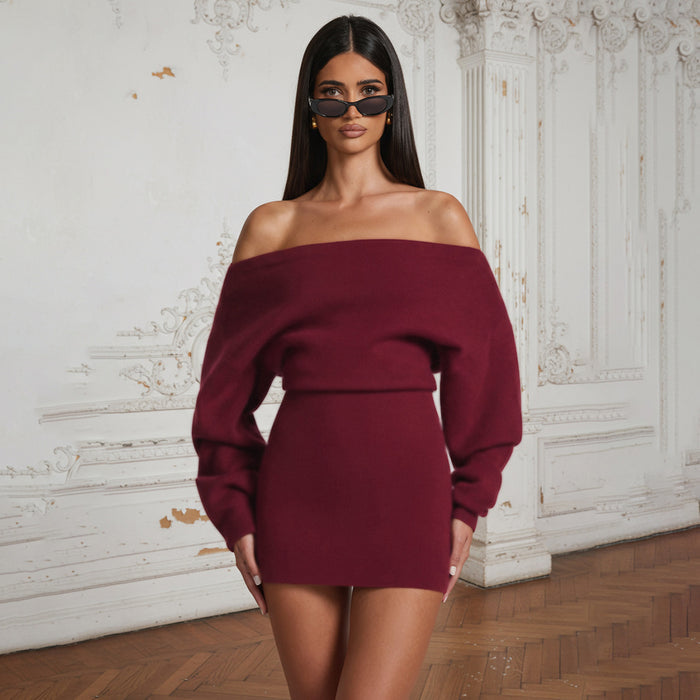 Celine Dress - Maroon