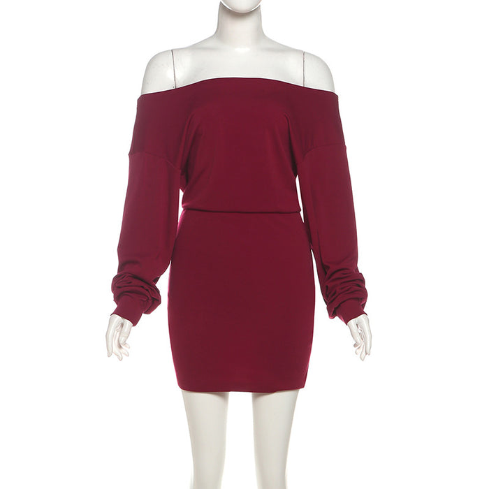 Celine Dress - Maroon