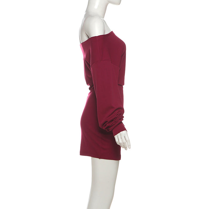 Celine Dress - Maroon