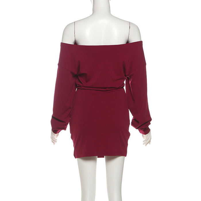 Celine Dress - Maroon