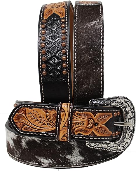 Challenger Rodeo Floral Tooled Leather Belt