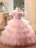 Charming Floral Beaded Princess Dress Birthday Pageant D200