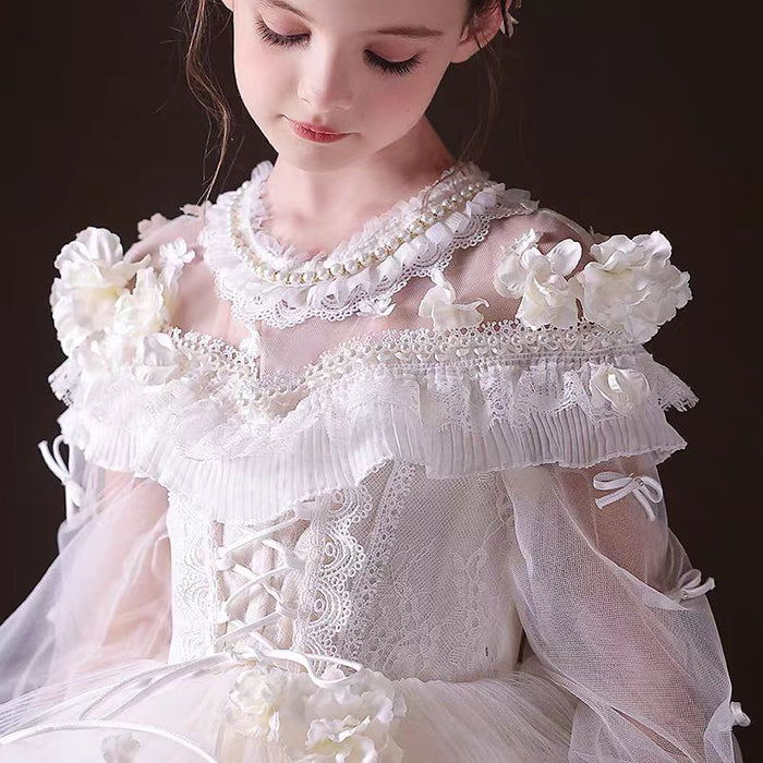 Chic Long Sleeve Princess Girl Dress for Birthday Party J302