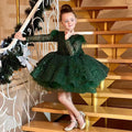 Christmas Girl Dress Beading for Kids Princess Birthday Gown J713