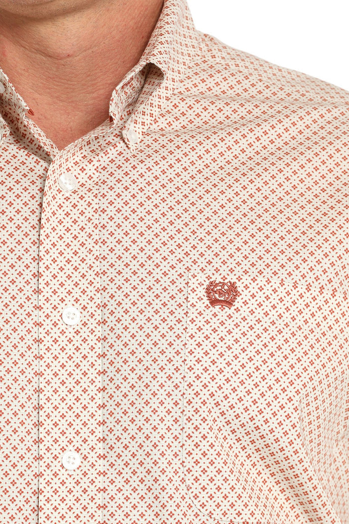 Cinch Geometric Print Button-Down Western Shirt