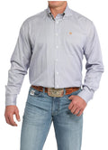 Cinch Stripe Print Button-Down Western Shirt