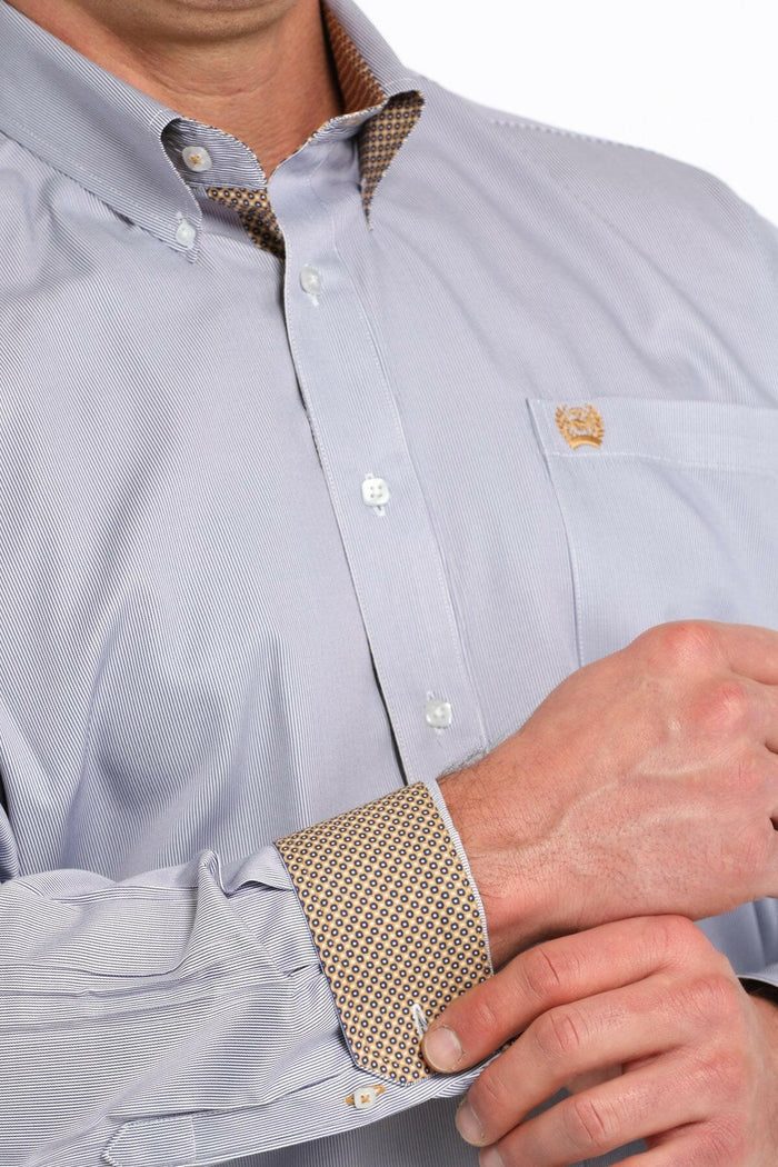 Cinch Stripe Print Button-Down Western Shirt