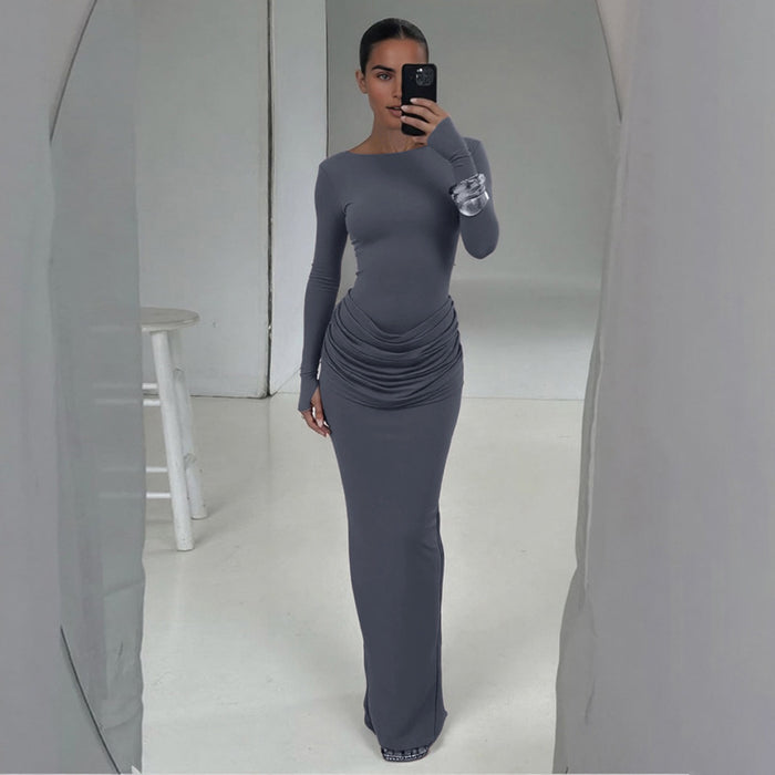 Claire Maxi Dress - Grey