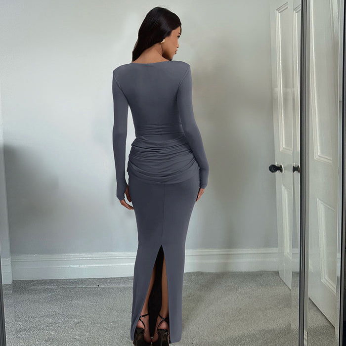 Claire Maxi Dress - Grey
