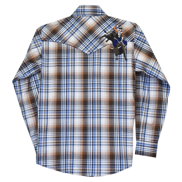 Cowboy Hardware Plaid Long Sleeve Snap Shirt