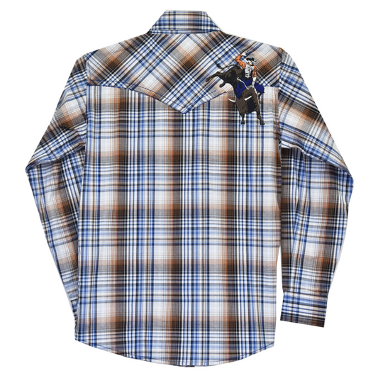 Cowboy Hardware Plaid Long Sleeve Snap Shirt