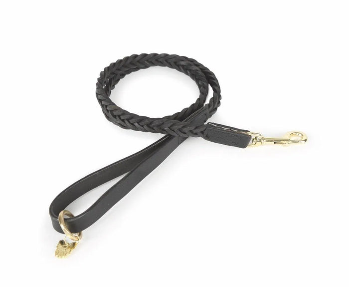 Digby & Fox Plaited Dog Lead - Black -