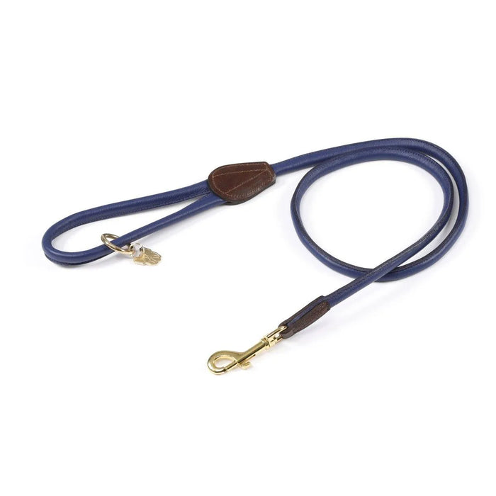 Digby & Fox Rolled Leather Dog Lead - Black -