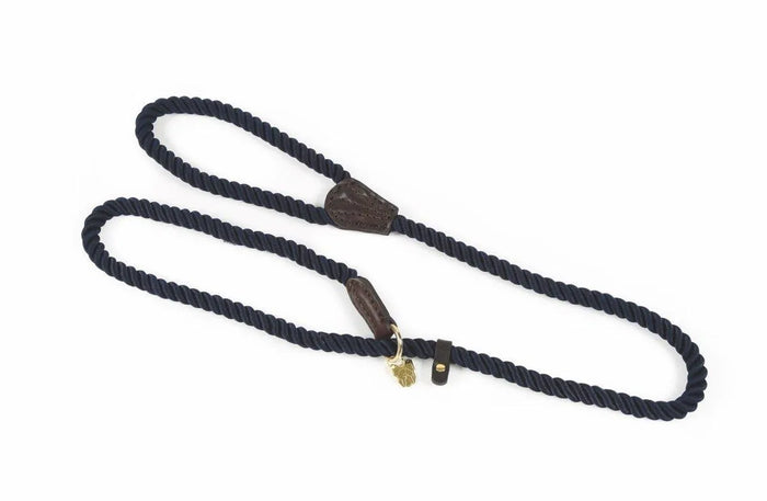 Digby & Fox Rope Slip Dog Lead - Black -