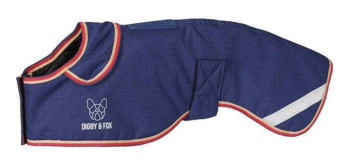 Digby & Fox Waterproof Greyhound Coat - Indigo - L