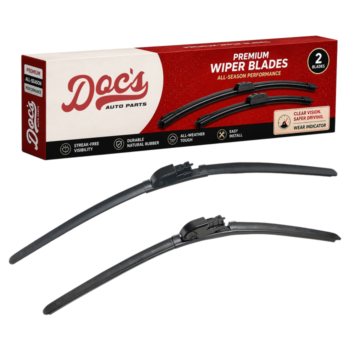 Doc's Auto Parts All-Season Beam Wiper Blades Front 22" + 26"