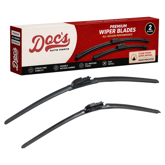 Doc's Auto Parts All-Season Beam Wiper Blades Front 24" + 26"