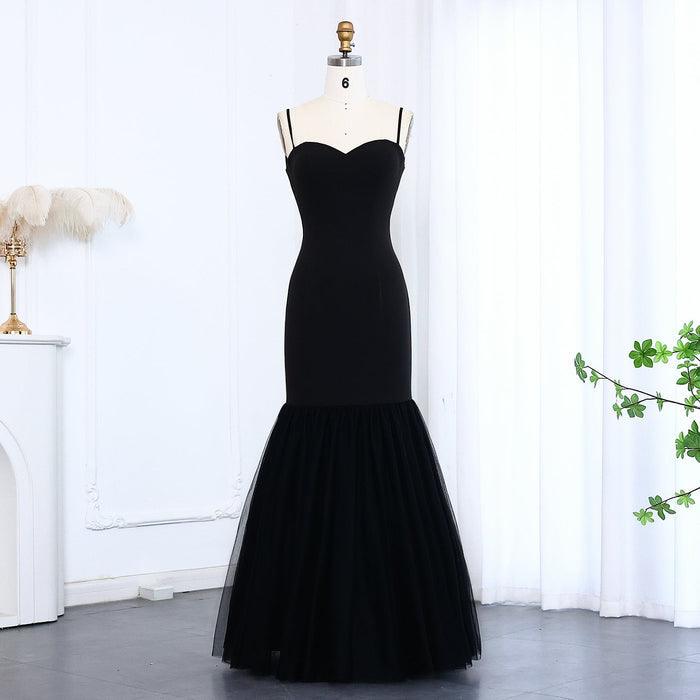 Elegant Black Rhinestone Evening Dress with Jacket SS561