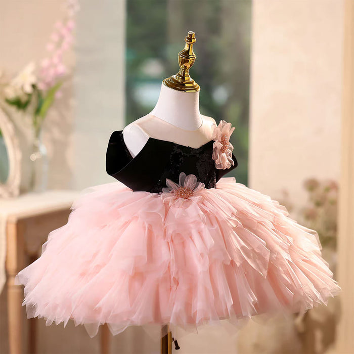 Elegant Flower Girl Dress with Sweet Neckline Knee Length D112