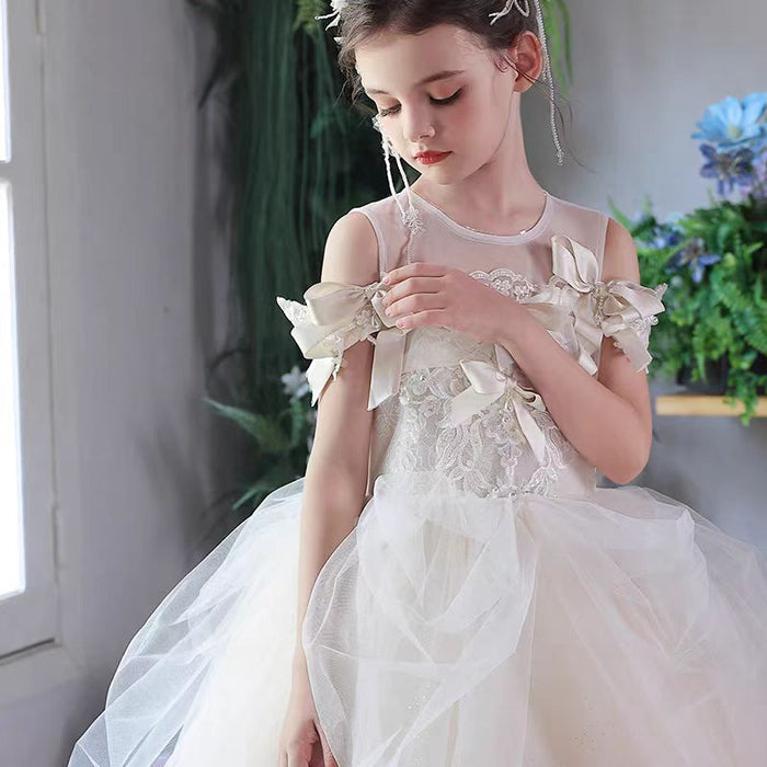 Elegant Lace Princess Girl Dress for Birthday Party and Pageant J131