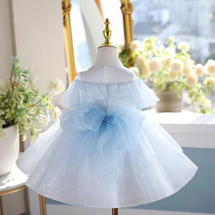 Elegant Tulle Girl Dress Sleeveless Toddler Kids 1st Birthday Gown J472