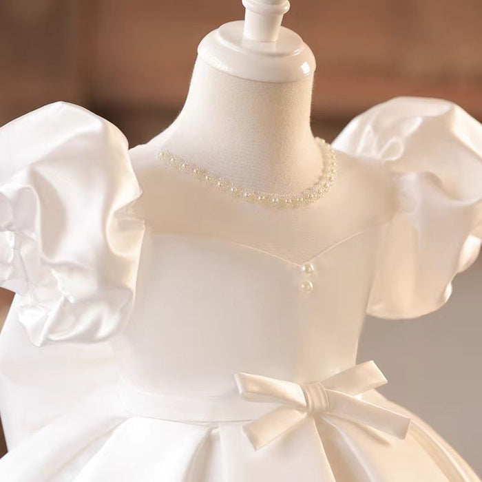 Elegant White Girl Dress Birthday Party Holiday Communion J752
