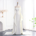 Elegant White Off shoulder Evening Dress SF050