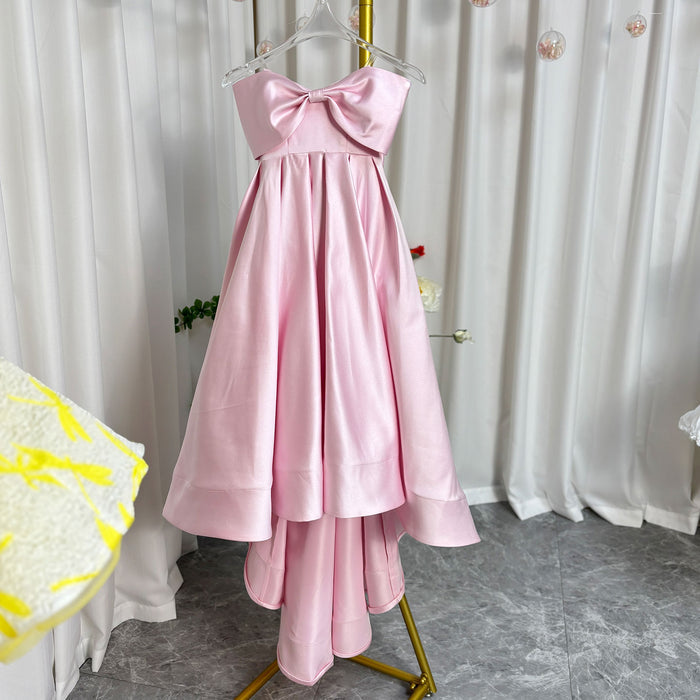 Elegant White Satin Girl Dress for First Communion J019