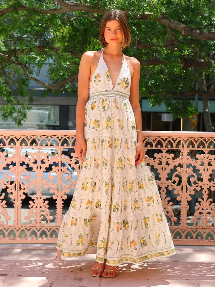 Eliite Edge Maxi Dress - White