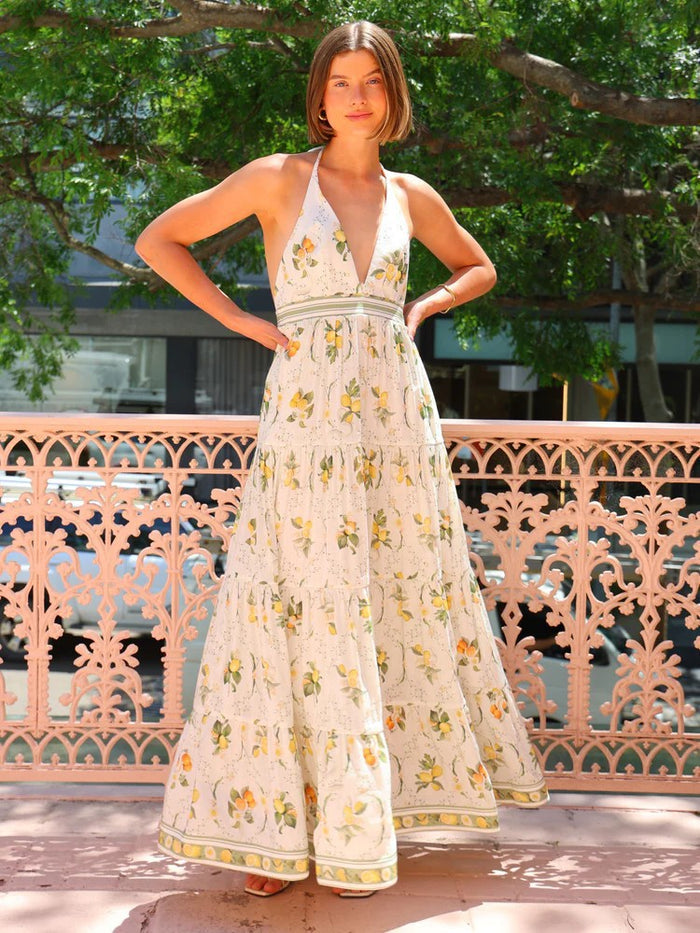 Eliite Edge Maxi Dress - White
