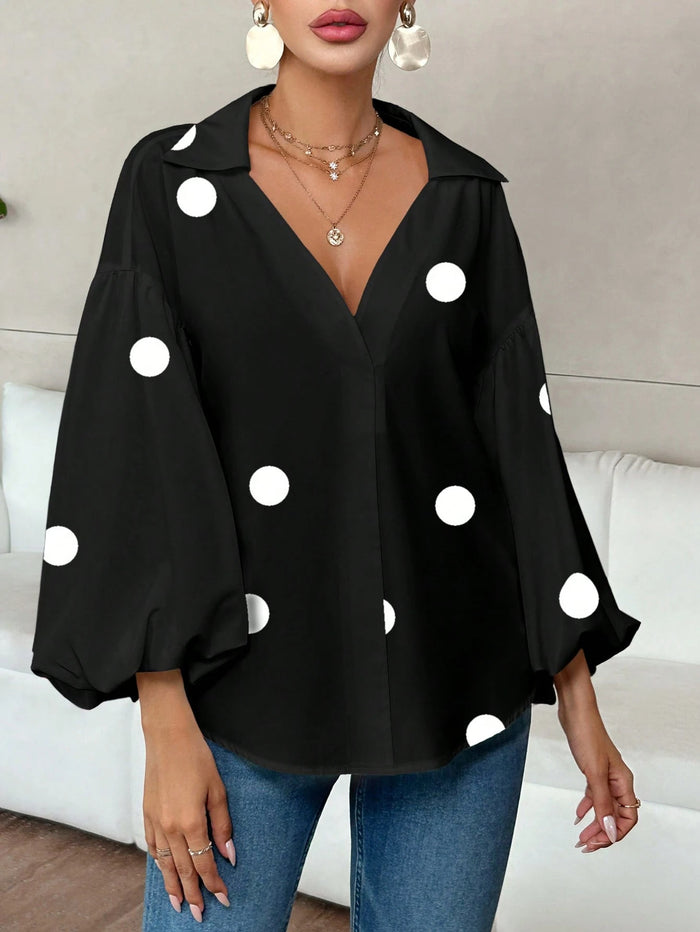Elow Shirt - Black Polka