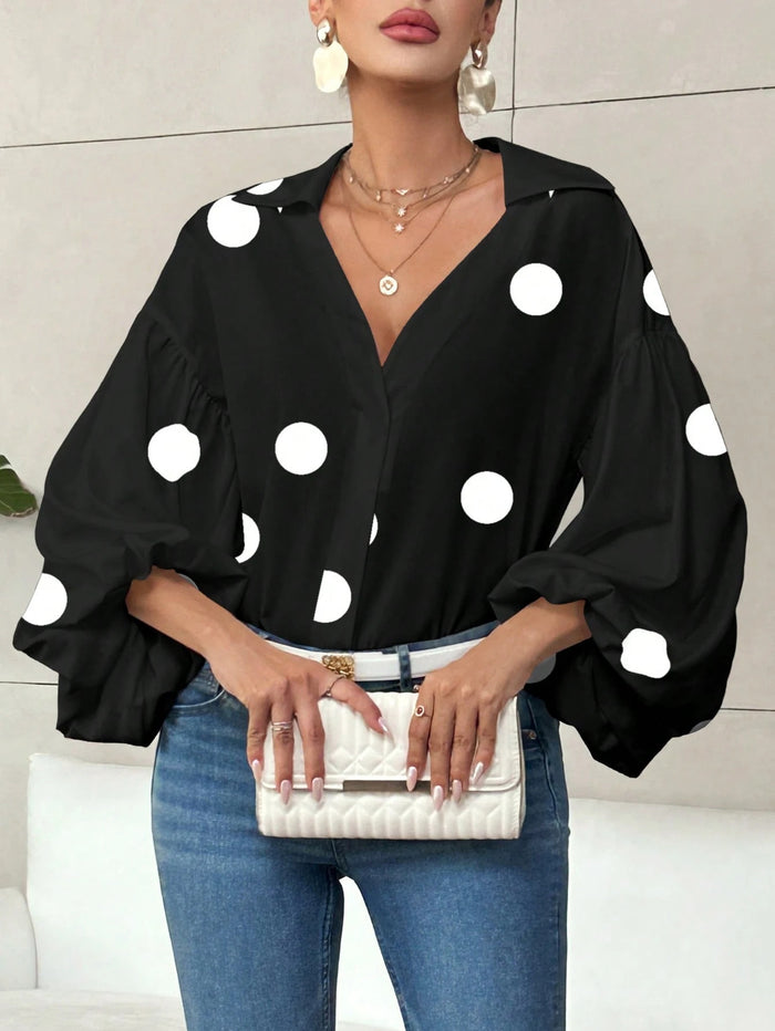 Elow Shirt - Black Polka