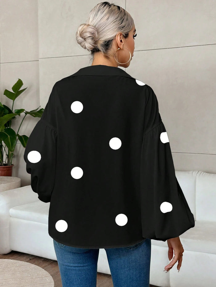 Elow Shirt - Black Polka