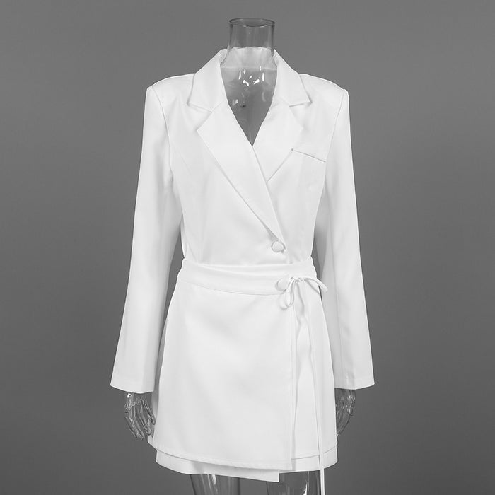 Esme Blazer Dress - White