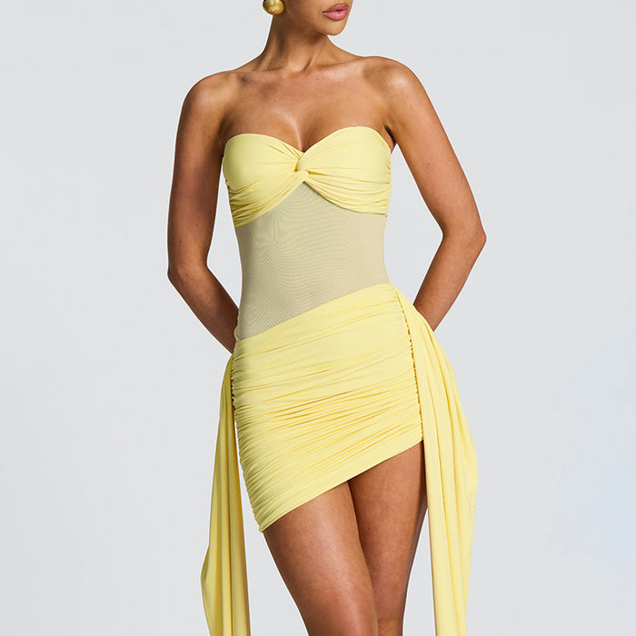 Fiorella Mini Dress - Yellow