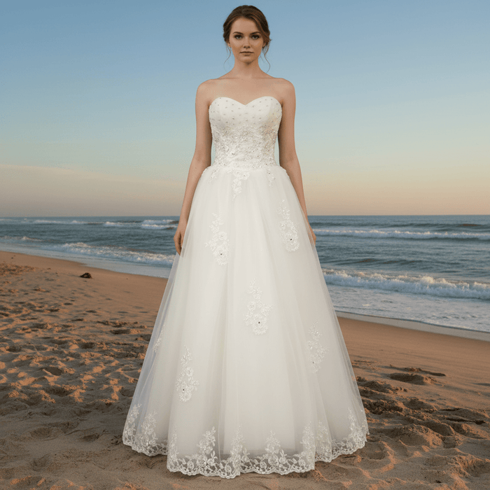 Floor Length Wedding Dresses with casual simply styles - Rosymae