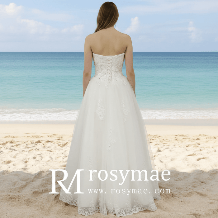 Floor Length Wedding Dresses with casual simply styles - Rosymae