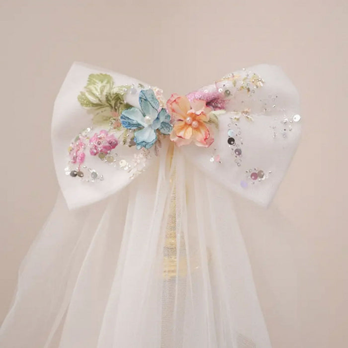 Floral Flowers Girl Dress Knee Length for 1st Birthday Party J404A