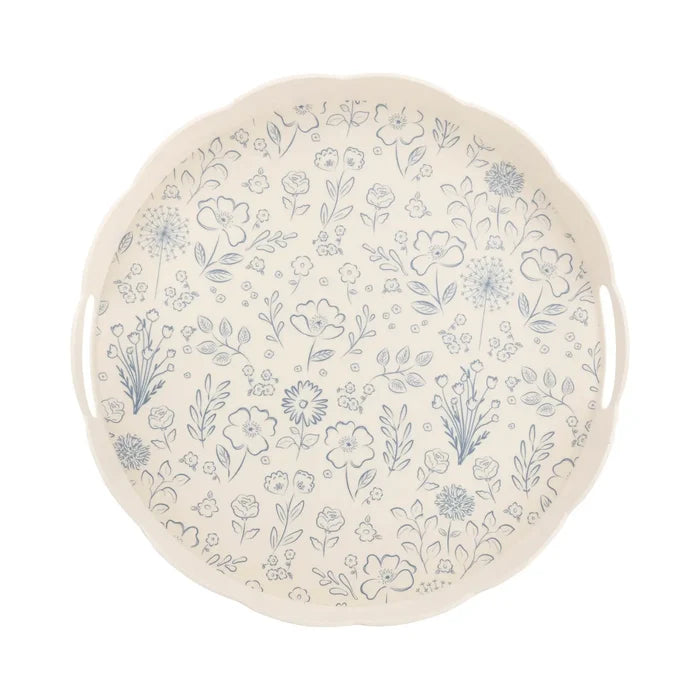 Floral Tray Blue