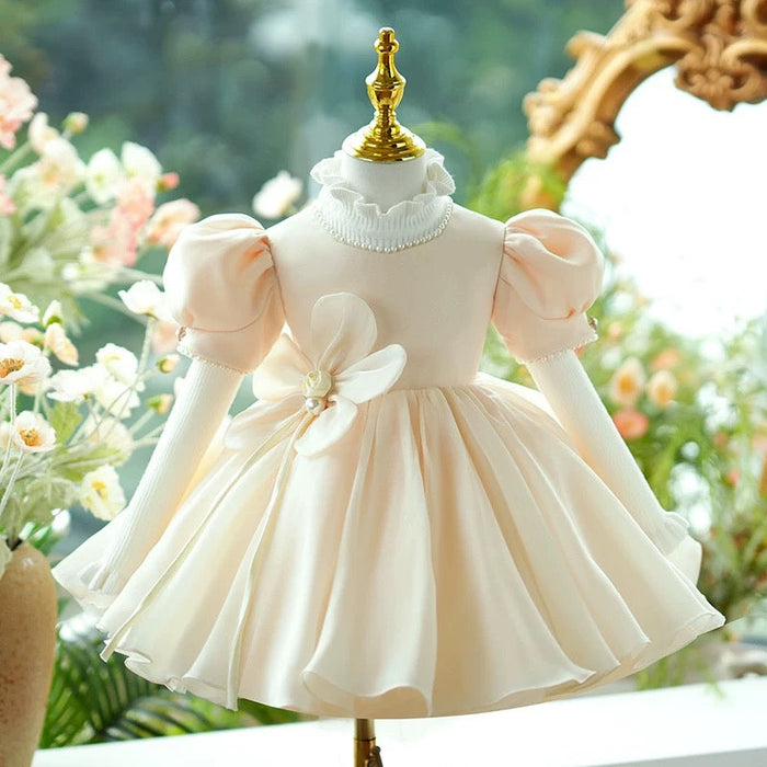 Flower Girl Dress Knee Length Toddler 1st Birthday Party J415