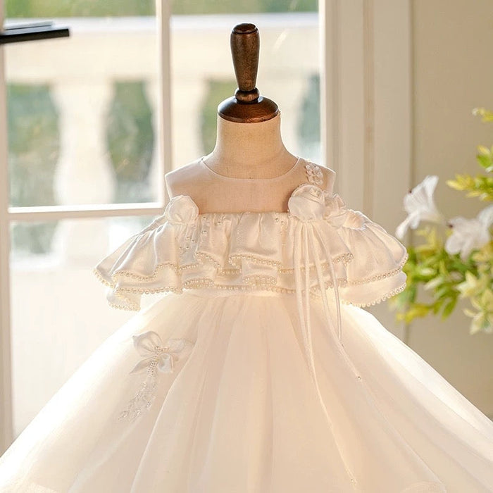 Flower Girl Princess Dress Knee Length Toddler 1st Birthday J414B