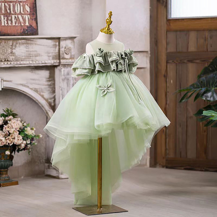 Flower Girl Princess Dress Knee Length Toddler 1st Birthday J414B