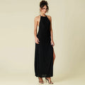 Gala Slit Dress - Black