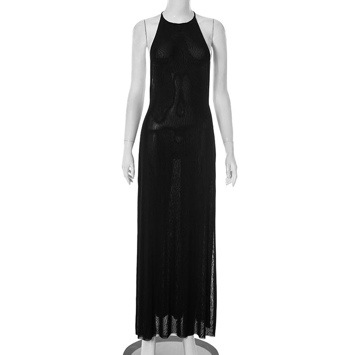 Gala Slit Dress - Black