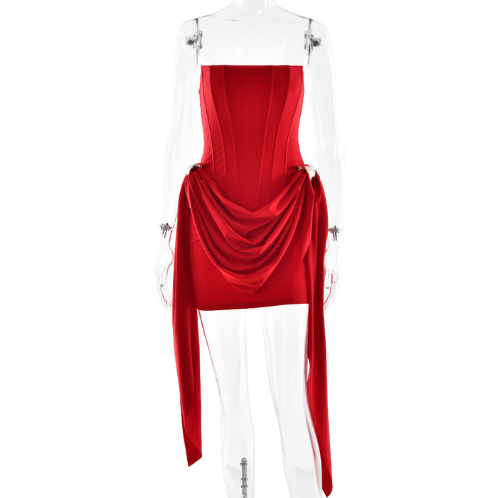 Gans Mini Dress - Red