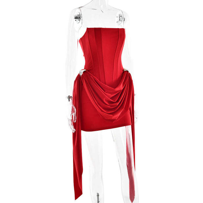 Gans Mini Dress - Red