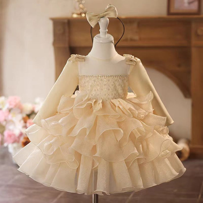 Girl Dress Kids 1st Birthday Party Holiday Princess Gown J758