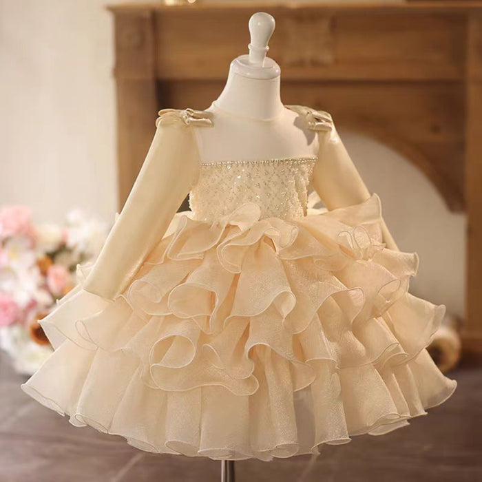 Girl Dress Kids 1st Birthday Party Holiday Princess Gown J758