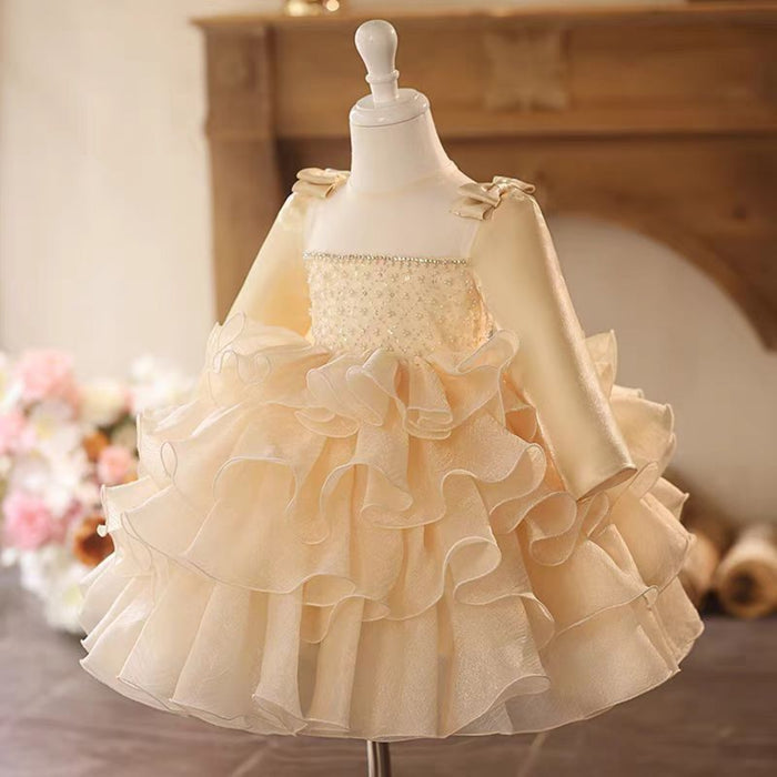 Girl Dress Kids 1st Birthday Party Holiday Princess Gown J758